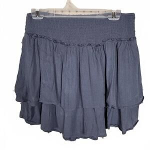 Hollister Ultra High Rise Smocked Tiered Mini Skirt XL